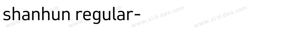 shanhun regular字体转换